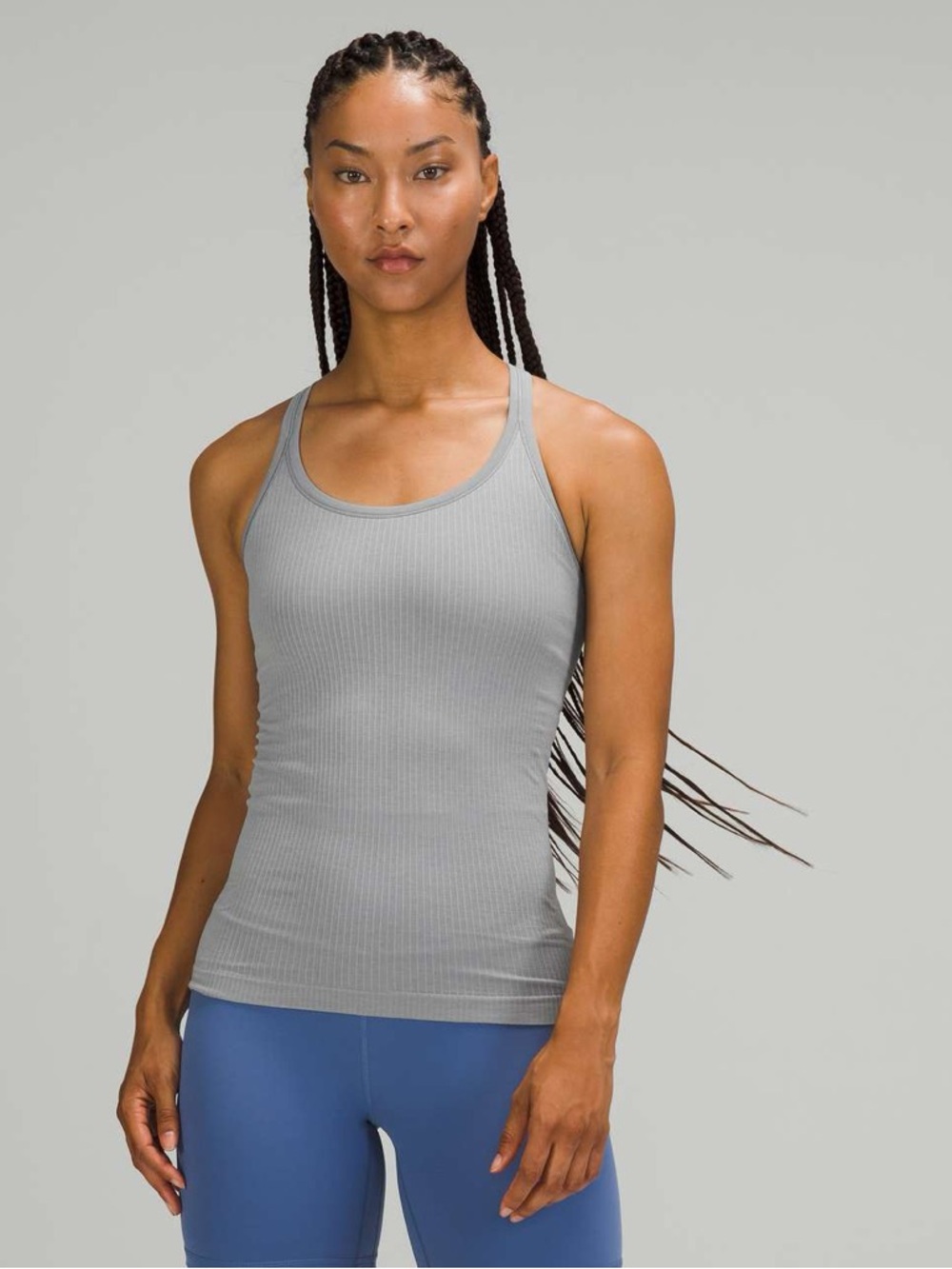 Lululemon Ebb to Street Tank Light Grey 10